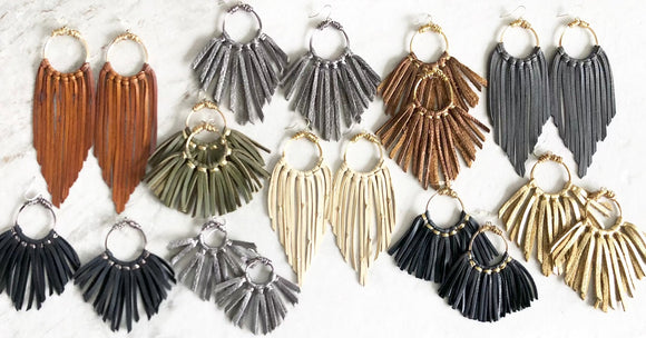 LEATHER EARRINGS