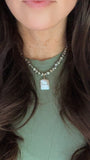 Beaded GEMSTONE & Pearl Pendant Necklaces (pick charm placement)