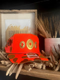 Concho "Jeweled" Trucker - [Orange Camo & Gold]
