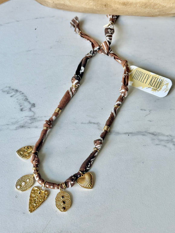 {Vintaged Cowboy Brown} BANDANA CHARM
