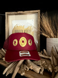 Concho "Jeweled" Trucker - [Burgandy & Gold]