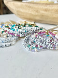 "Grounded in Happy Vibes" WORD Bracelets [Personalized]