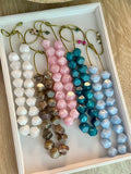 Chunky Marbled Gemstone Style Necklaces  (adjustable 15"-26")