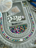 Dainty Beaded Glass Seed Bead & Barouqe Pearl Necklace