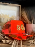 Concho "Jeweled" Trucker - [Orange Camo & Gold]