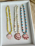 Beaded Necklaces with Shell Pendants