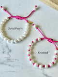 Chunky PEARL BRACELETS - [NEON PINK]