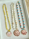 Beaded Necklaces with Shell Pendants
