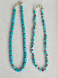 Beaded GEMSTONE Necklaces- Turquoise & Red