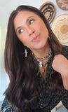Silkies Bandana Necklace - Black & Green (5 Charms)