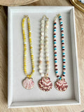 Beaded Necklaces with Shell Pendants