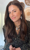Silkies Bandana Necklace - Black & Green (5 Charms)