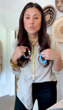 56" Beaded Lariat Necklace (4mm bead)