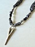 Silkies Bandana Necklace - Single Heart Pendant