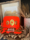 Concho "Jeweled" Trucker - [Orange Camo & Gold]