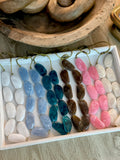 Marbled Flat Gemstone Style Necklaces (adjustable 15"-26")