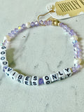 "Grounded in Happy Vibes" WORD Bracelets [Personalized]
