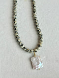 Beaded GEMSTONE & Pearl Pendant Necklaces (pick charm placement)