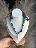 Multi Color #2 Silky Bandana Charm Necklace