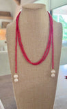 56" Beaded Lariat Necklace (4mm bead)