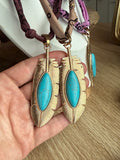 Bandana Feather Pendant Necklace