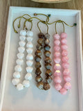 Chunky Marbled Gemstone Style Necklaces  (adjustable 15"-26")