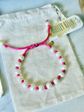 Chunky PEARL BRACELETS - [NEON PINK]