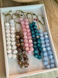 Chunky Marbled Gemstone Style Necklaces  (adjustable 15"-26")