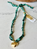 Garden Green - Puff Heart Pendant