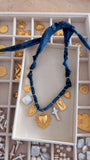 [Navy Denim] Bandana Charm Necklace
