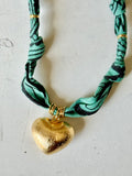 Garden Green - Puff Heart Pendant
