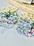 "Grounded in Happy Vibes" WORD Bracelets [Personalized]