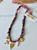 Dark Mauve - 5 Heart Charm