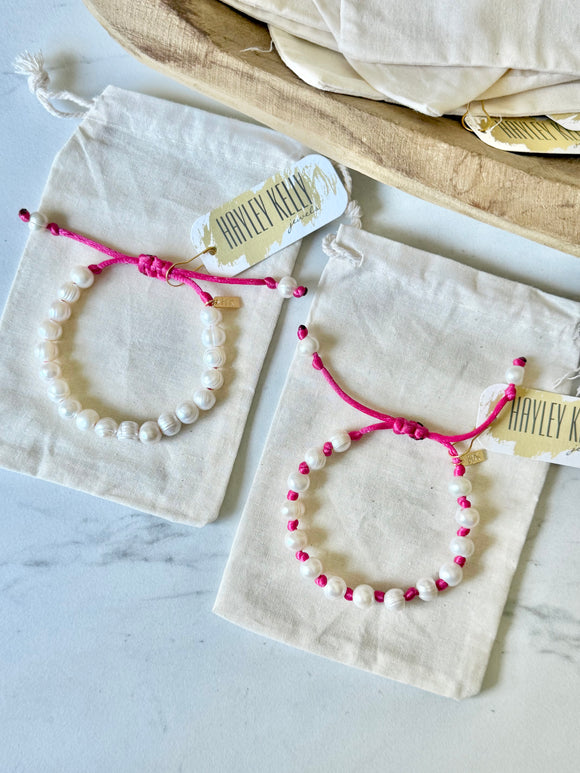 Chunky PEARL BRACELETS - [NEON PINK]