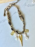 Silkies Bandana Necklace - Baroque Pearls (5 Charms)