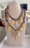 [Taupe Brown] Bandana Charm Necklace
