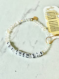 "Grounded in Happy Vibes" WORD Bracelets [Personalized]