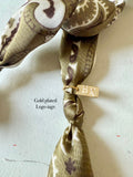 Silkies Bandana Necklace - Black & Green (5 Charms)