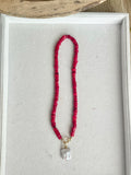 Gemstone & Square Baroque Pearl Necklaces