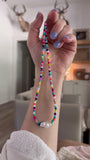 Dainty Beaded Glass Seed Bead & Barouqe Pearl Necklace