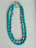 Beaded GEMSTONE Necklaces- Turquoise & Red