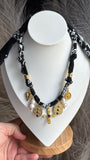 Black Bandana Charm Necklace