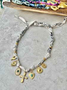 {Vintaged Cream} BANDANA CHARM