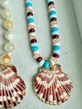 Beaded Necklaces with Shell Pendants
