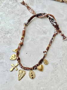 {Vintaged Brown} BANDANA CHARM