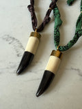 Bandana Bone/Horn Pendant Necklace