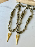 Silkies Bandana Necklace - Olive Green