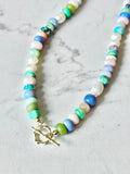 OPAL & Freshwater Pearl Necklace - “The Hamptons Vibe" - ON SALE!!!!!