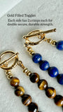 Beaded GEMSTONE & Pearl Pendant Necklaces (pick charm placement)