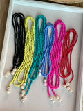 56" Beaded Lariat Necklace (4mm bead)